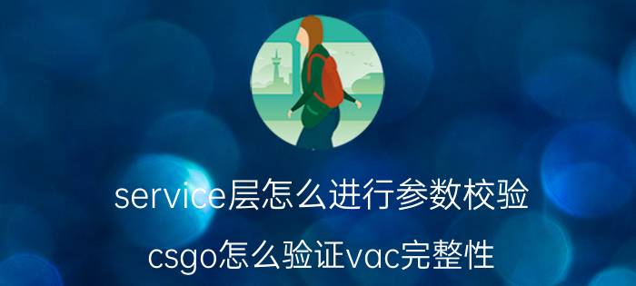 service层怎么进行参数校验 csgo怎么验证vac完整性？